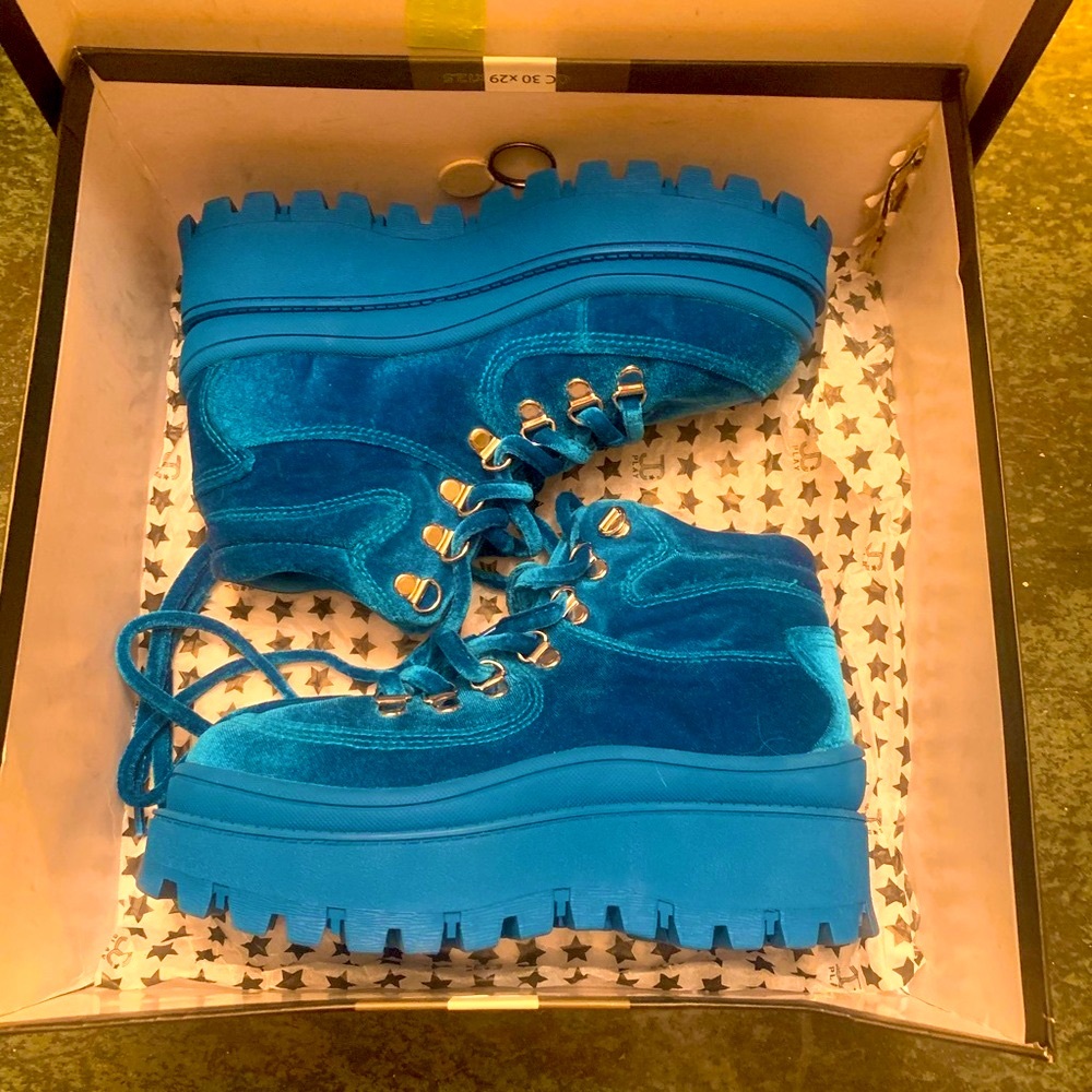 Jeffrey Campbell velvet platforms